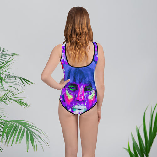 All Over Comfortable Print Kids Swimsuit